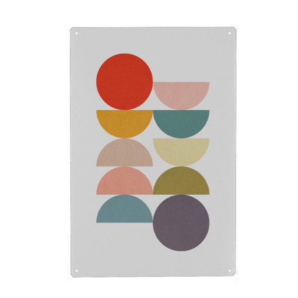 Metall Poster "Harmony of circles F" artboxONE - Abstrakt,Geometrie