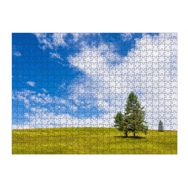 artboxONE Puzzle "Bäume, Blumenwiese, Wolken" artboxONE - Natur,Reise