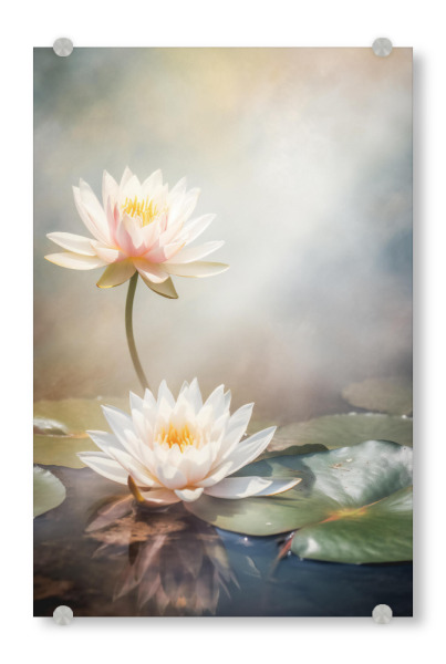 Acrylglasbild "Opalwasserlilie" artboxONE - Natur,Floral,Liebe
