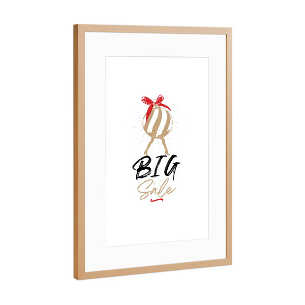 Poster mit Rahmen Kupfer "Christbaumkugelspielzeug" artboxONE - Typografie,Fashion,Weihnachten