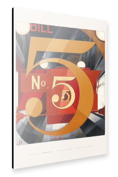 Alu-Dibond "Demuth - The Figure 5 in Gold" 30x20 cm artboxONE