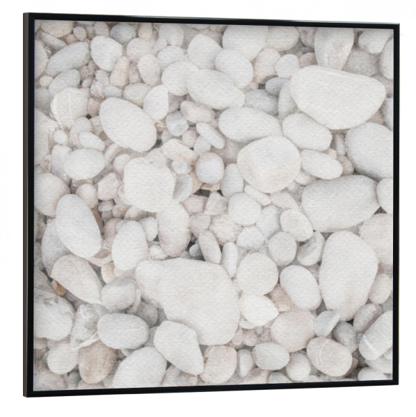 Poster mit schwarzem Rahmen 30x30 cm "Kieselsteine" artboxONE - Natur,Reise / Strand und Meer - Felsen,Steine,Strände,Ufer