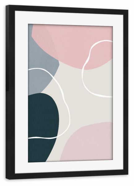 Poster mit Rahmen schwarz "Boho abstract F" artboxONE - Abstrakt