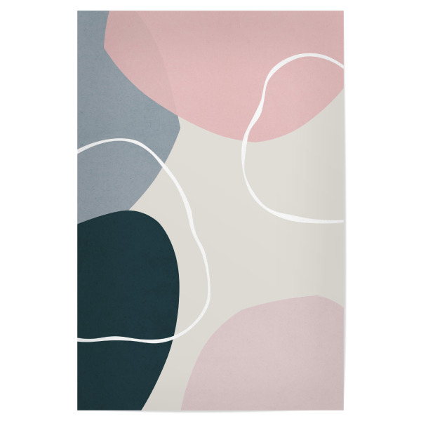 Poster "Boho abstract F" artboxONE - Abstrakt - Abstrakt,Expressionistisch,Flecken,Modern,Aquarell,öl,Acryl,Texturen,Malerei,Harmonie