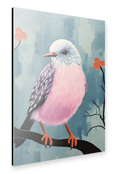 Alu-Dibond "Das Rosa Vögelein" 30x20 cm artboxONE