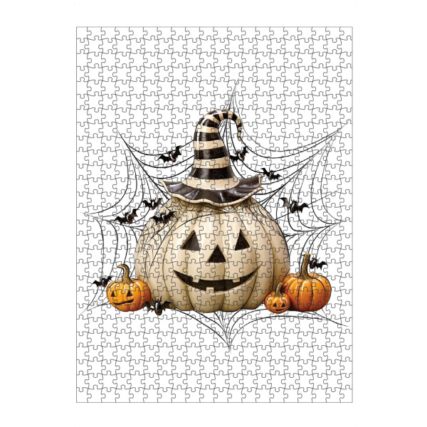 Puzzle Ravensburger "Gruselige Kürbislaterne" artboxONE - Essen & Trinken,Abstrakt,Festivals,Halloween,Lustig