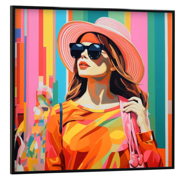 Poster mit schwarzem Rahmen 30x30 cm "EINKAUFEN" artboxONE - Menschen,Fashion,Buchstaben / S,Für Mama