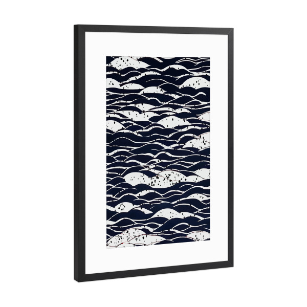 Poster mit Rahmen Schwarz (Metallic) "Regen, abstrakter Sturm" artboxONE - Abstrakt