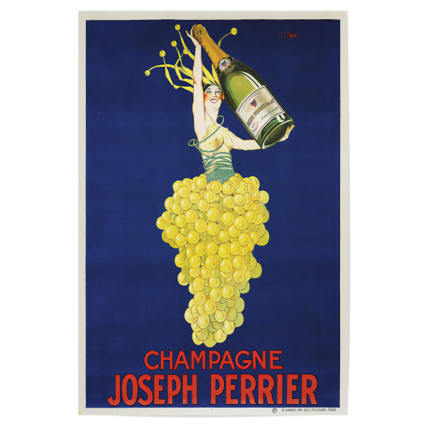 Poster "Vintage Plakat - Champagne Perrier" artboxONE - Typografie,Menschen,Essen & Trinken / Alkohol