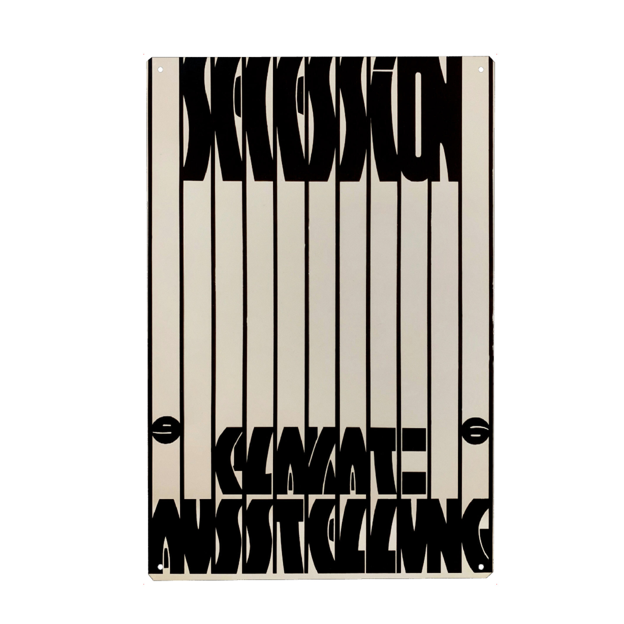 Metall Poster "Exhibition - Wiener Secession" artboxONE - Typografie,Abstrakt,Festivals
