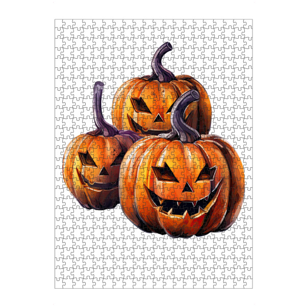 Puzzle Ravensburger "Gruseliger Jack-o-Lantern-Kürbis" artboxONE - Typografie,Abstrakt,Halloween,Lustig