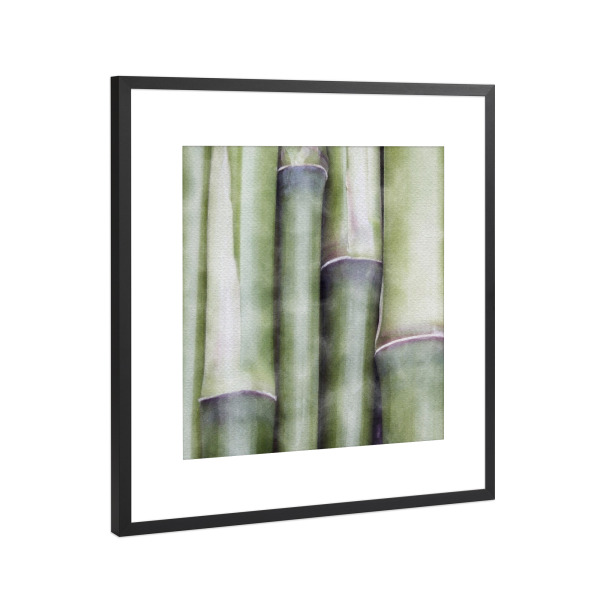 Poster mit Rahmen Schwarz (Metallic) "Zen-Bambus" artboxONE - Natur - Botanisch,Bambus,Zen