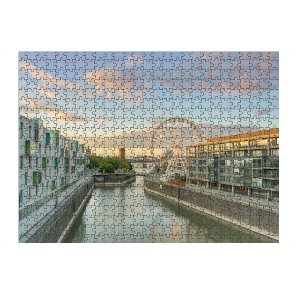 Puzzle Ravensburger "Riesenrad in Köln am Abend" artboxONE - Städte / Köln,Reise,Architektur