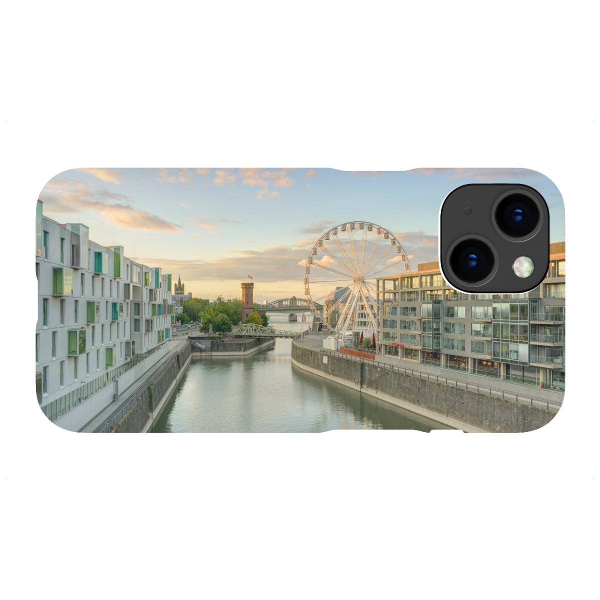 iPhone "Riesenrad in Köln am Abend" Premium-Case Handyhülle artboxONE