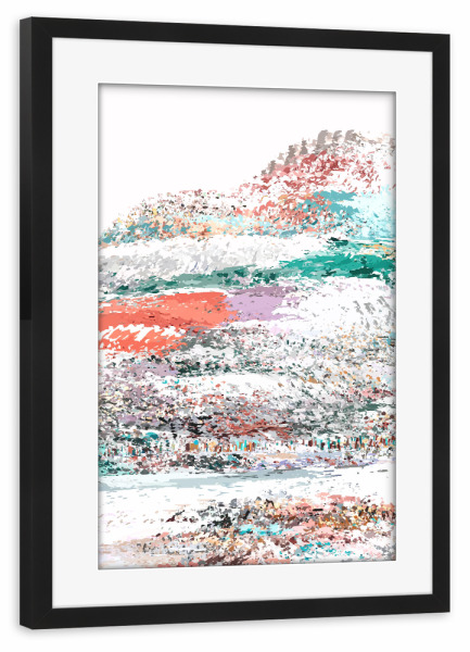 Poster mit Rahmen schwarz "Der Schneeberg" artboxONE - Abstrakt