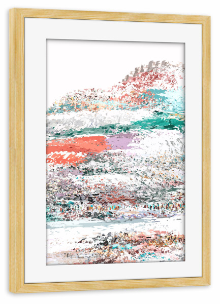 Poster mit Rahmen kiefer "Der Schneeberg" artboxONE - Abstrakt