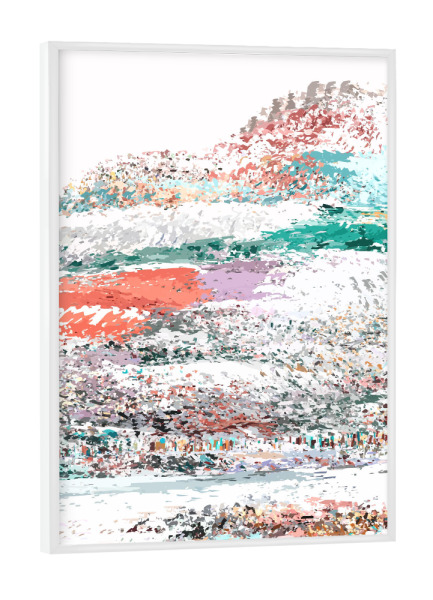 Poster mit weißem Rahmen "Der Schneeberg" artboxONE - Abstrakt