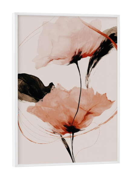 Poster mit weißem Rahmen "Abstrakte Pfingstrosen" artboxONE - Floral,Abstrakt,Für Mama