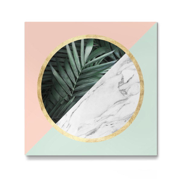 Galerie-Print "Leaves and marble D" 30x30 cm artboxONE