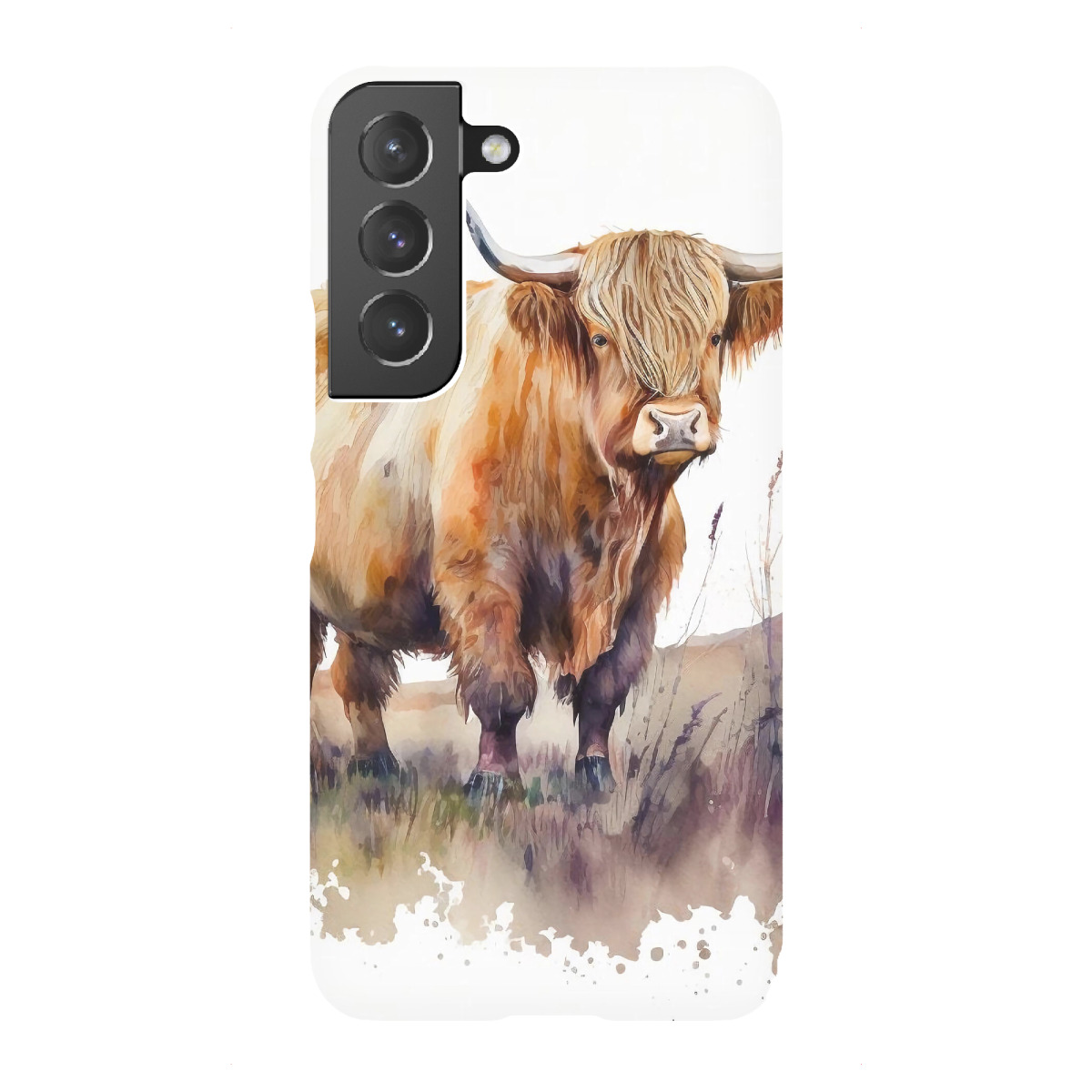 Samsung Galaxy "Highland Cow Field H" Premium-Case Handyhülle artboxONE