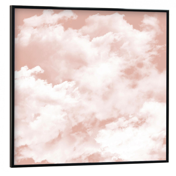 Poster mit schwarzem Rahmen 30x30 cm "Pfirsiche in der Natur L" artboxONE - Natur,Abstrakt,Liebe - Wolken,Himmel,Rosa,Flauschig,Abstrakt