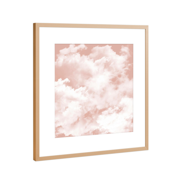 Poster mit Rahmen Kupfer "Pfirsiche in der Natur L" artboxONE - Natur,Abstrakt,Liebe - Wolken,Himmel,Rosa,Flauschig,Abstrakt