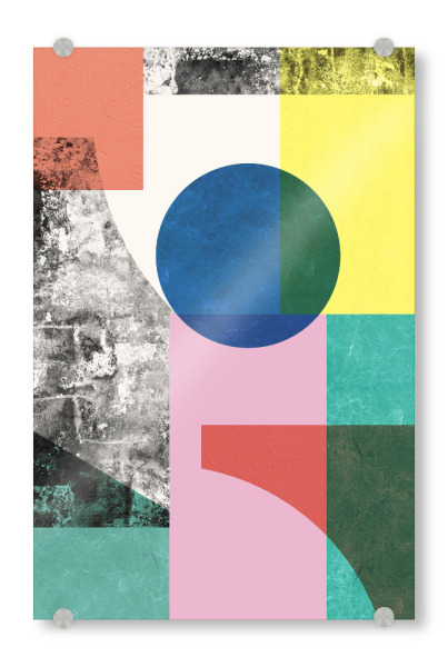 Acrylglasbild "Geometric collage E" artboxONE - Abstrakt,Geometrie