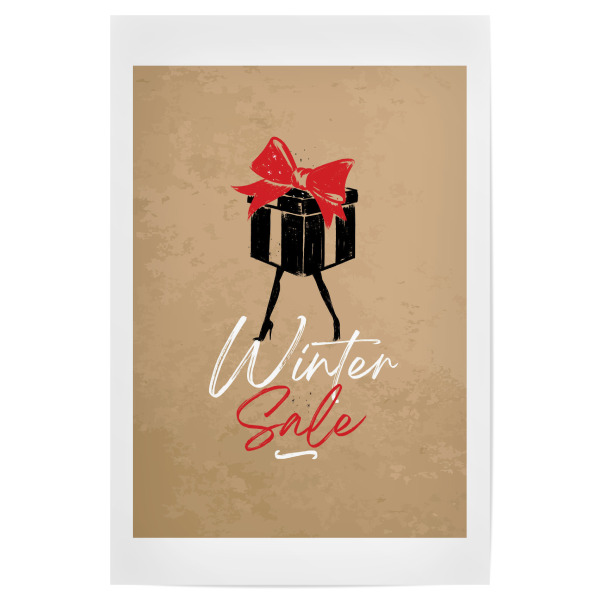 Poster 30x20 cm "Weihnachtsgeschenkbox" artboxONE - Typografie,Weihnachten,Lustig
