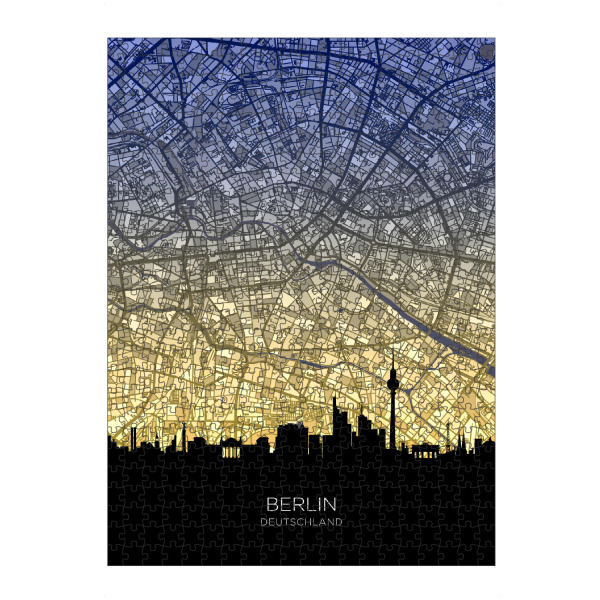 artboxONE Puzzle "Berliner Skyline-Karte Dawn" artboxONE - Städte