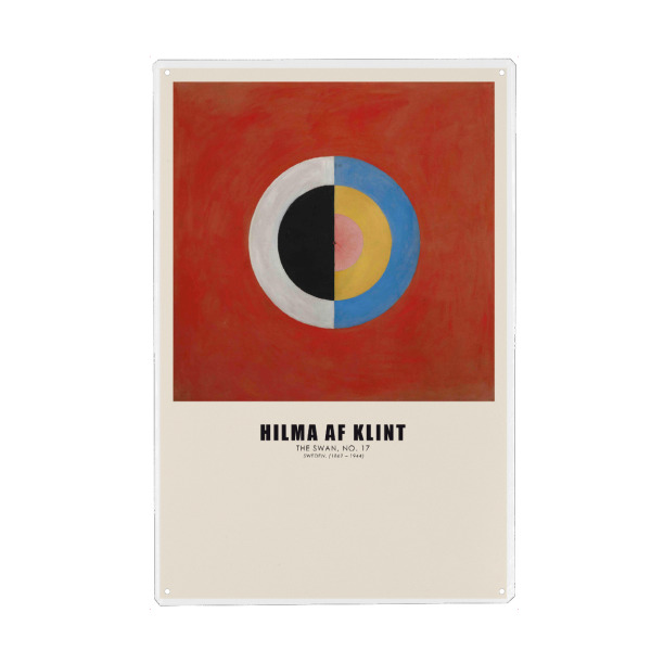 Holzbild "Hilma AF Klint - The Swan Duo" artboxONE - Typografie,Abstrakt,Geometrie