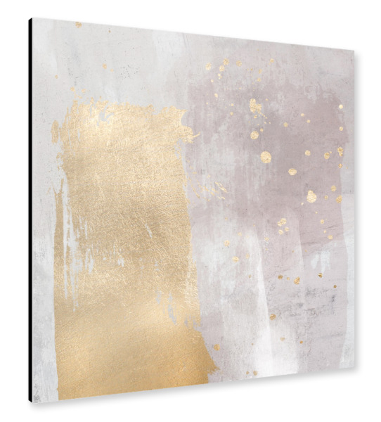 Alu-Dibond "Rosa und graues abstraktes D" 30x30 cm artboxONE