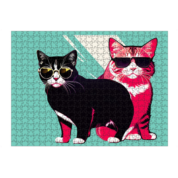 Puzzle Ravensburger "Cool Cats" artboxONE - Für Kinder,Tiere,Fiktion