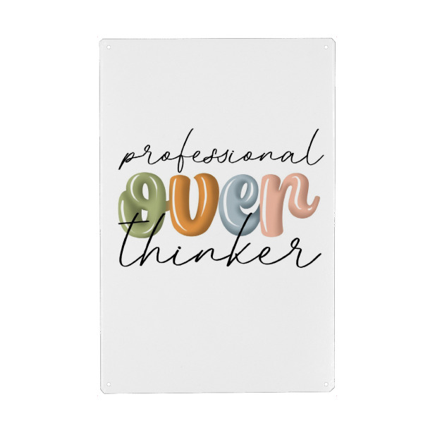 Metall Poster "Professionelle Überdenker" artboxONE - Typografie,Buchstaben,Sport / Motivation,Lustig