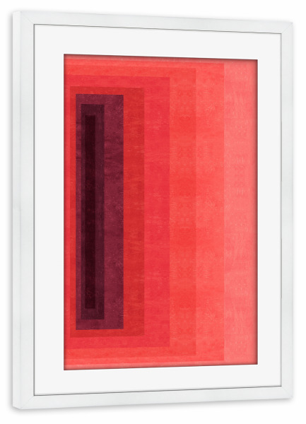 Poster mit Rahmen weiß "Red concept art" artboxONE - Abstrakt