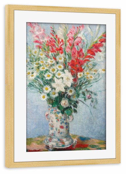 Poster mit Rahmen kiefer "Claudes Gänseblümchen" artboxONE - Natur,Floral,Abstrakt
