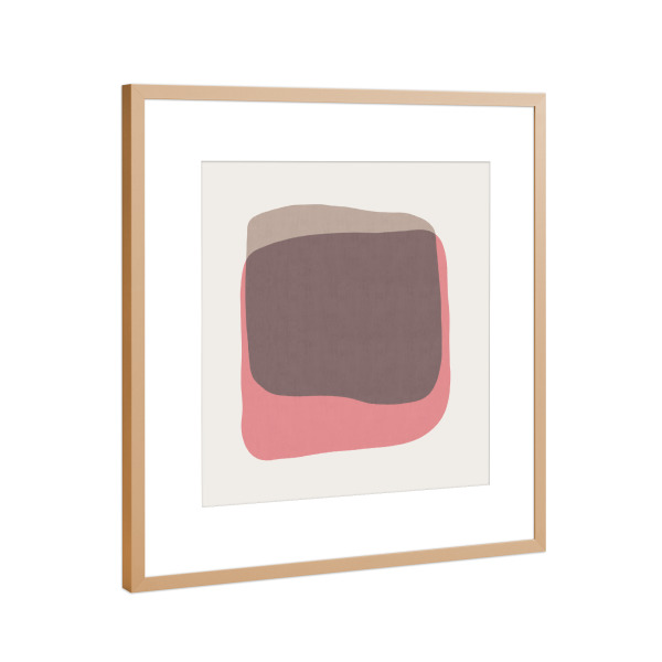 Poster mit Rahmen Kupfer "Color spots B" artboxONE - Abstrakt,Geometrie