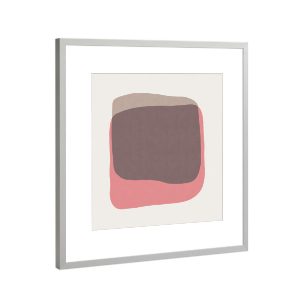 Poster mit Rahmen Silber "Color spots B" artboxONE - Abstrakt,Geometrie