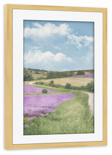 Poster mit Rahmen kiefer "Lavendellandstraße" artboxONE - Natur,Floral