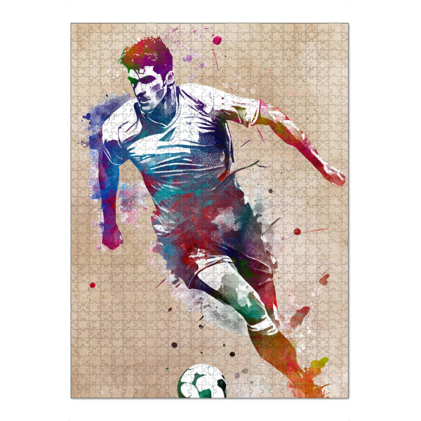 Puzzle Ravensburger "Fußballspieler Sportkunst A" artboxONE - Sport,Sport / Fußball - Sport,Fußball,Fußball,Spieler,Ball,Sport,Fußballspieler