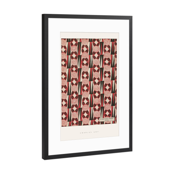 Poster mit Rahmen Schwarz (Metallic) "Charles Goy - Feminine Eleganz Duo" artboxONE - Typografie,Abstrakt,Geometrie