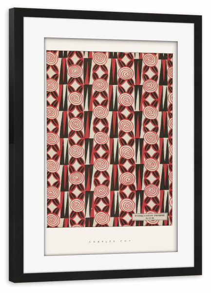 Poster mit Rahmen schwarz "Charles Goy - Feminine Eleganz Duo" artboxONE - Typografie,Abstrakt,Geometrie