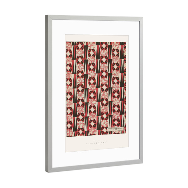 Poster mit Rahmen Silber "Charles Goy - Feminine Eleganz Duo" artboxONE - Typografie,Abstrakt,Geometrie