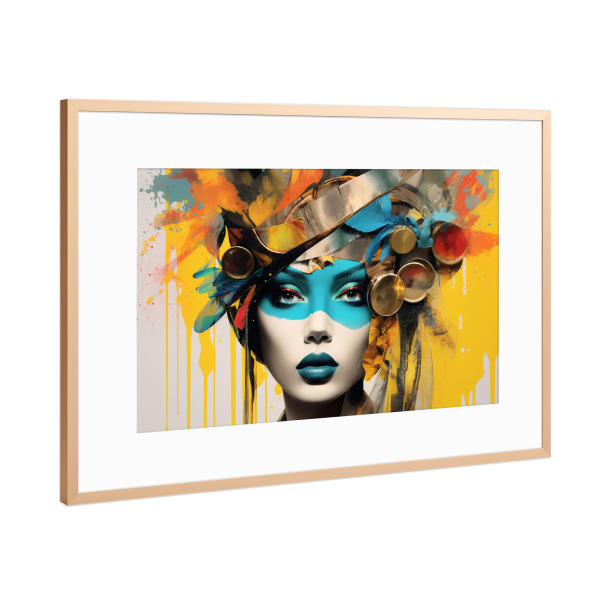 Poster mit Rahmen Kupfer "Modern woman" artboxONE - Abstrakt,Menschen,Fashion