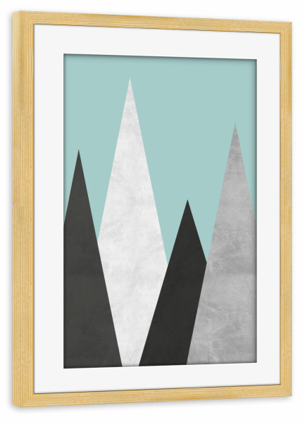 Poster mit Rahmen kiefer "Scandinavian forest A" artboxONE - Natur,Abstrakt,Geometrie