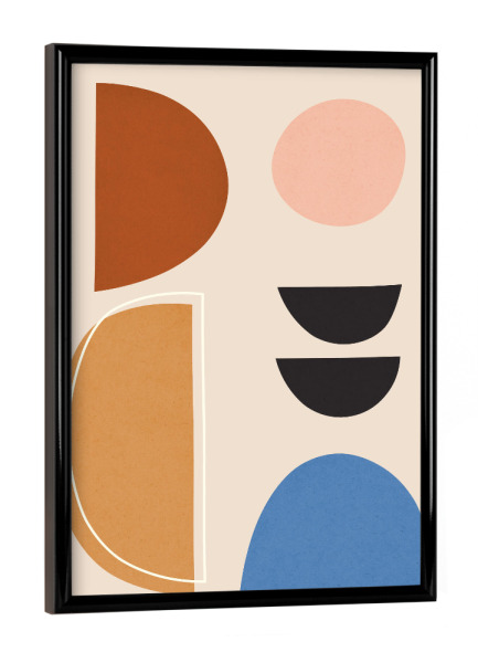 Poster mit schwarzem Rahmen "Harmony of circles I" artboxONE - Abstrakt,Geometrie