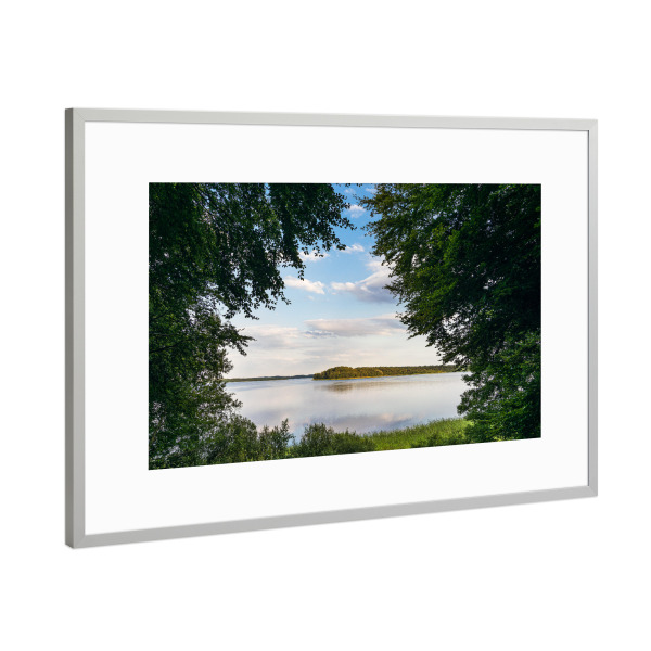 Poster mit Rahmen Silber "Schaalsee und Bäume" artboxONE - Natur,Reise