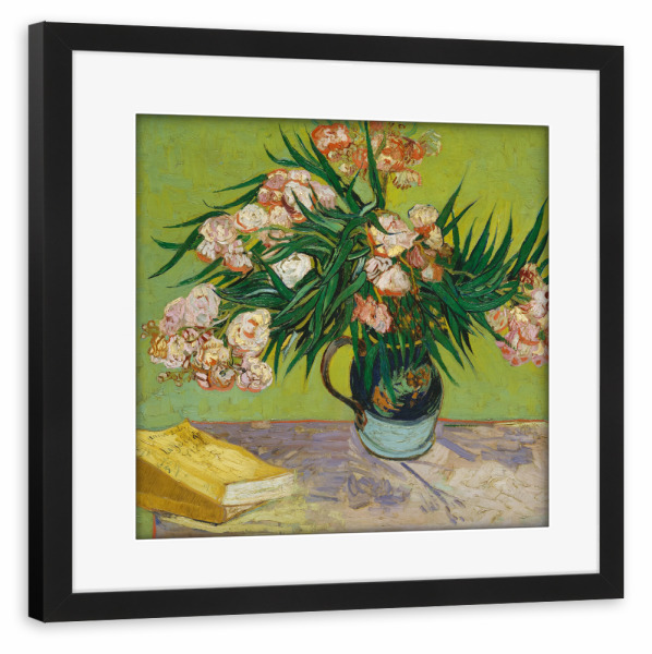 Poster mit Rahmen schwarz "Oleander - Van Gogh" artboxONE - Natur,Floral,Liebe,Für Mama,Für Papa