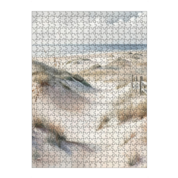 artboxONE Puzzle "Weiches Küsten-C" artboxONE - Reise / Strand und Meer - Küste,Strand,Ozean,Meer,Ufer,Sanddünen,Natur,Sand,Aquarell - Bild küste