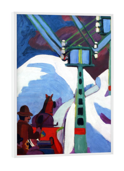 Poster mit weißem Rahmen "Die Schlittenfahrt" artboxONE - Natur,Reise,Menschen,Für Mama,Für Papa