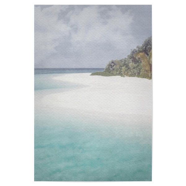 Poster "Wunderschöner Strand" artboxONE - Reise / Strand und Meer - Strand,Insel,Küste,Küste,Sand,Meer,Ufer,Felsen